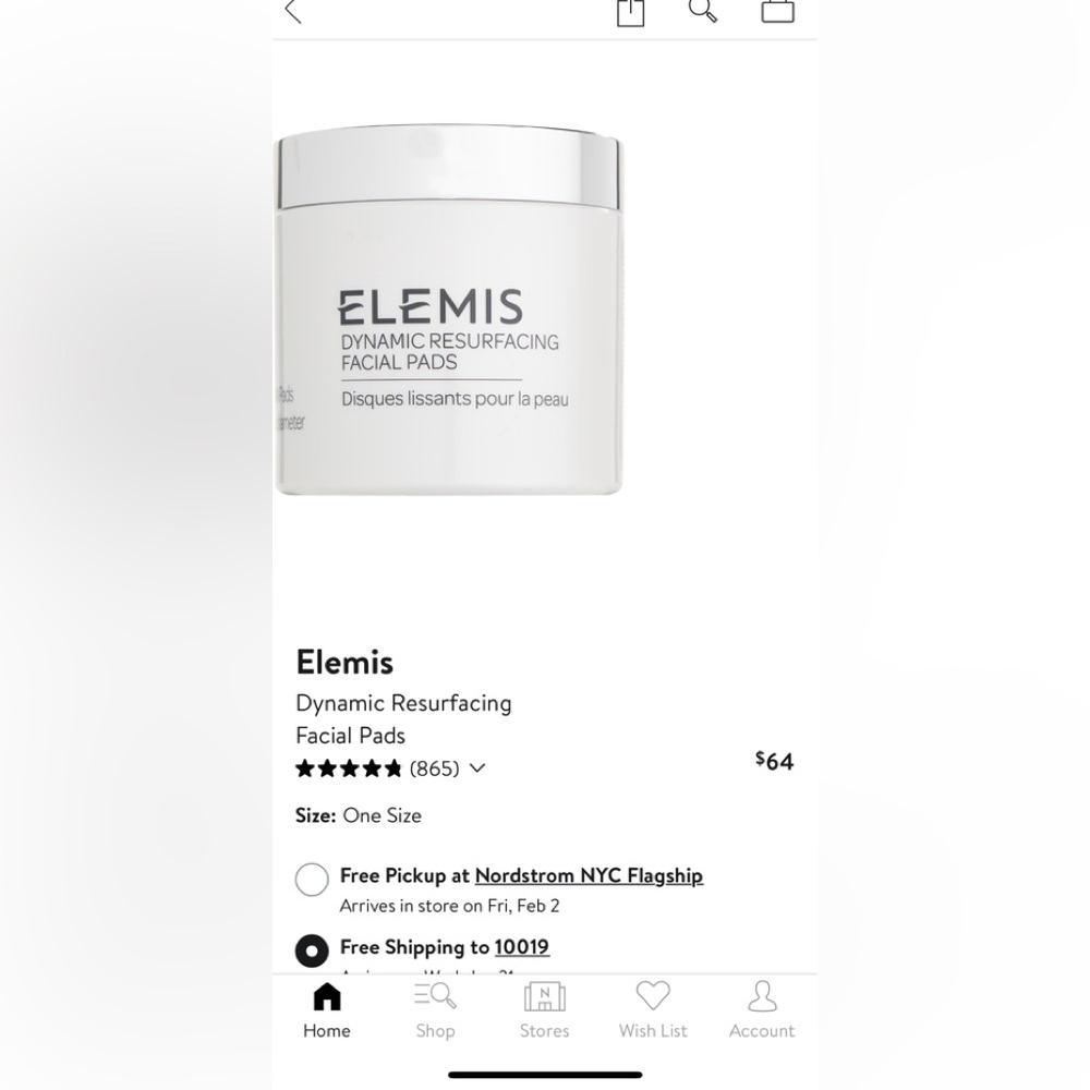 Brand new Elemis facial resurfacing pads